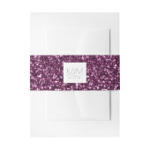 Abstracte Glitter Strata Wedding Plum ID903 Uitnodigingen Wikkel (Voorkant Voorbeeld)