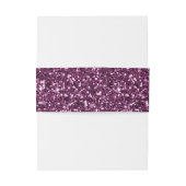 Abstracte Glitter Strata Wedding Plum ID903 Uitnodigingen Wikkel (Achterkant Voorbeeld)