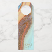 Abstracte Glitter Strata Wedding SB ID903 Flessenhanger (Voorkant)