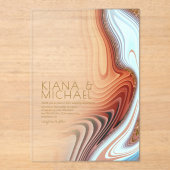 Abstracte Glitter Strata Wedding SW ID903 Acryl Uitnodigingen (Voorkant)