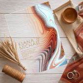 Abstracte Glitter Strata Wedding SW ID903 Acryl Uitnodigingen