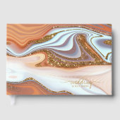 Abstracte Glitter Strata Wedding SW ID903 Gastenboek (Voorkant)