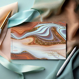 Abstracte Glitter Strata Wedding SW ID903 Gastenboek