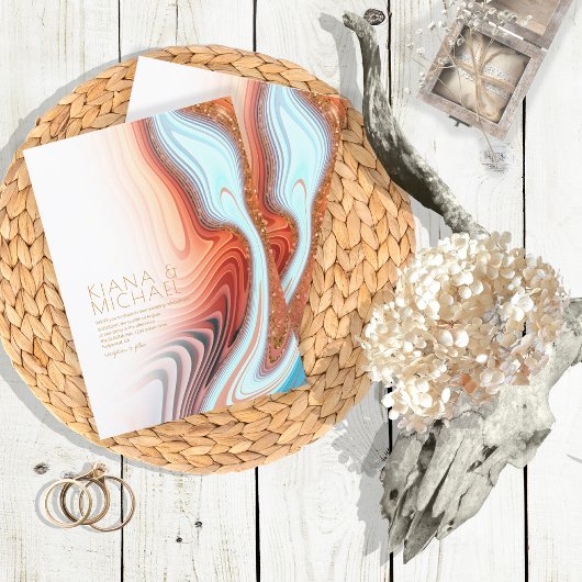 Abstracte Glitter Strata Wedding SW ID903 Kaart