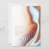 Abstracte Glitter Strata Wedding SW ID903 Kaart (Voorkant)