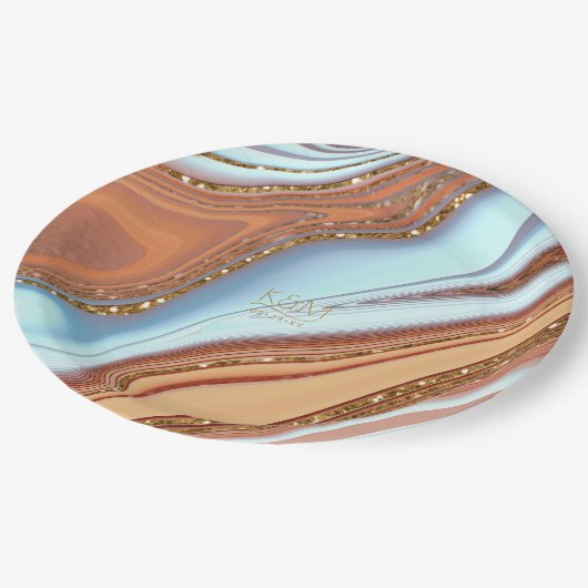 Abstracte Glitter Strata Wedding SW ID903 Papieren Bordje (Gekanteld)