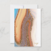 Abstracte Glitter Strata Wedding SW ID903 RSVP Kaartje (Voorkant)