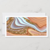 Abstracte Glitter Strata Wedding SW ID903 Save The Date (Voorkant)