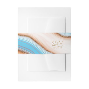Abstracte Glitter Strata Wedding SW ID903 Uitnodigingen Wikkel