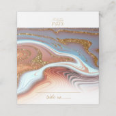 Abstracte Glitter Strata Wedding SW Wht ID903 Plaatskaartje (Buitenkant ongevouwen)