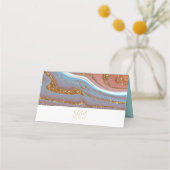 Abstracte Glitter Strata Wedding SW Wht ID903 Plaatskaartje (Achterkant)