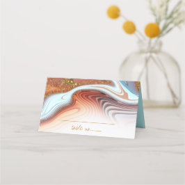 Abstracte Glitter Strata Wedding SW Wht ID903 Plaatskaartje
