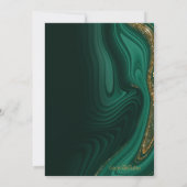 Abstracte Glitter Strata Wedding Wht Green ID903 Kaart (Achterkant)