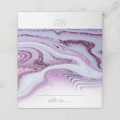 Abstracte Glitter Strata Wedding Wht Lila ID903 Plaatskaartje (Buitenkant ongevouwen)