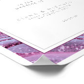 Abstracte Glitter Strata Wedding Wht Lila ID903 Poster (Hoek)