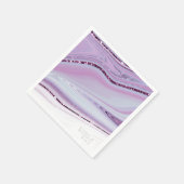 Abstracte Glitter Strata Wedding Wht Lila ID903 Servet (Hoek)