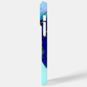 ABSTRACTE GLITTERENDE BLAUWE KLEUR GEPERSONALISEER Case-Mate iPhone CASE (Achterkant / Links)