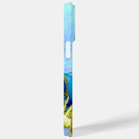 ABSTRACTE GLITTERENDE BLAUWE KLEUR GEPERSONALISEER Case-Mate iPhone CASE (Achterkant / Rechts)