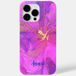 ABSTRACTE GLITTERENDE ROZE KLEUR Case-Mate iPhone 14 PRO MAX HOESJE