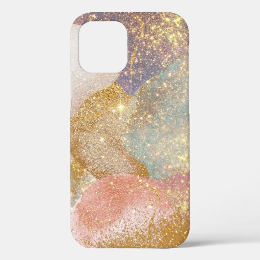 Abstracte glittergalaxy paarse roze ruimte Case-Mate iPhone case (Achterkant)