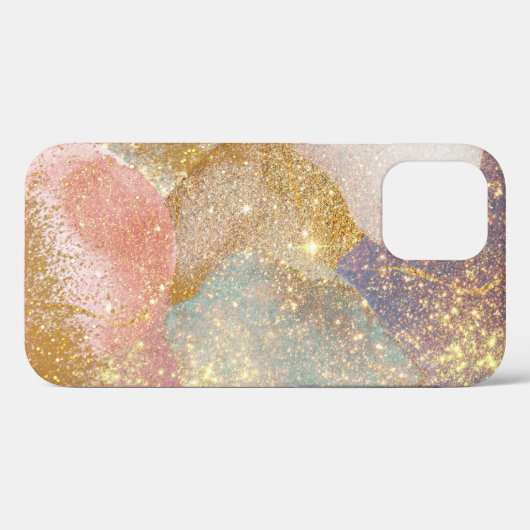 Abstracte glittergalaxy paarse roze ruimte Case-Mate iPhone case (Achterkant (horizontaal))