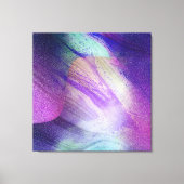 Abstracte Glittering Liquid Pour Paint Neon Magent Canvas Afdruk (Voorkant)