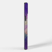 Abstracte Glittering Neon Magenta Naam en Initiaal Case-Mate iPhone Case (Achterkant / Rechts)