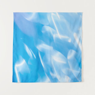 Abstracte glitterlichten op blauwe achtergrond. Ro Wandkleed