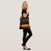 Abstracte glitterlichten tote bag (Op model)