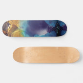 Abstracte gloed van brand en ijs persoonlijk skateboard (Horizontaal)