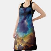 Abstracte gloed van brand en ijs schort (Insitu)