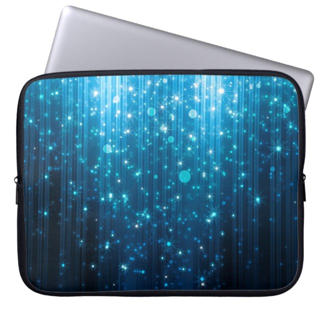 Abstracte gloeiachtergrond laptop sleeve (Voorkant)