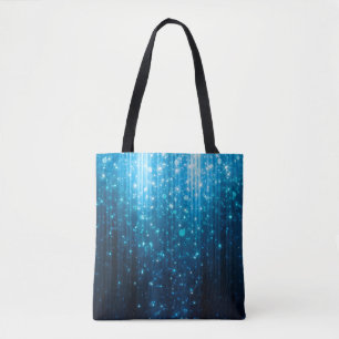 Abstracte gloeiachtergrond tote bag