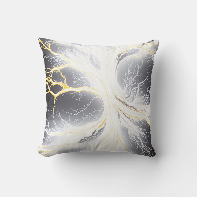 Abstracte gloeiende Energy Tree Art Pillow Kussen (Voorkant)