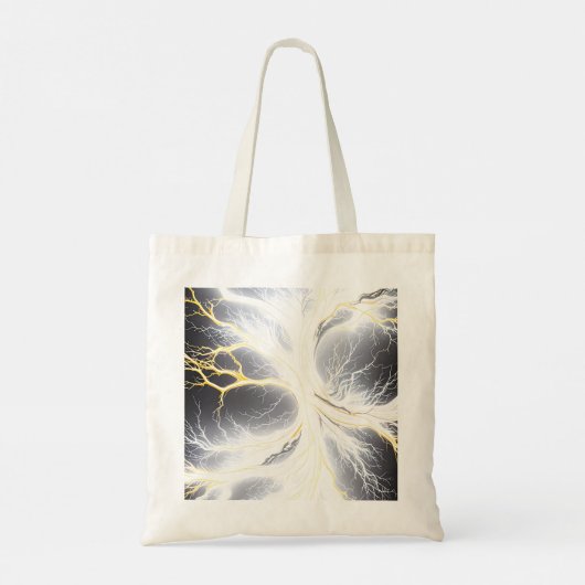 Abstracte gloeiende Energy Tree Canvas tas (Achterkant)