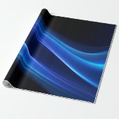 Abstracte gloeiende golflichtachtergrond | Modern Cadeaupapier (Uitgerold)