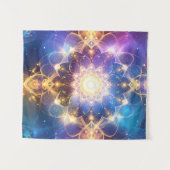 Abstracte gloeiende Lotus Mandala Tapestry Wandkleed (Voorkant (horizontaal))
