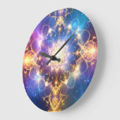 Abstracte gloeiende Mandala wandklok (Hoek)