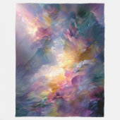 Abstracte gloeiende pastel bloemcompositie fleece deken (Voorkant)
