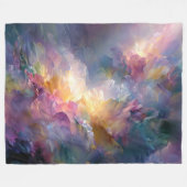 Abstracte gloeiende pastel bloemcompositie fleece deken (Voorkant (Horizontaal))
