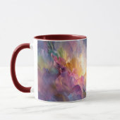 Abstracte gloeiende pastel bloemcompositie mok (Links)