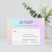 *~* Abstracte gloeiende pastelgradiënt Waterverf RSVP Kaartje (Staand voorkant)