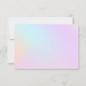 *~* Abstracte gloeiende pastelgradiënt Waterverf RSVP Kaartje (Achterkant)