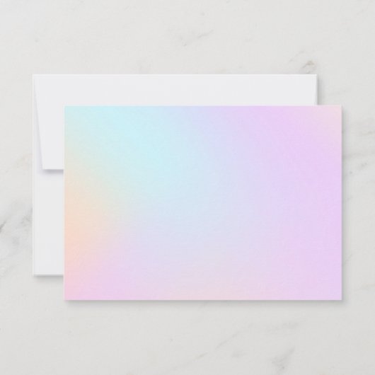 *~* Abstracte gloeiende pastelgradiënt Waterverf RSVP Kaartje (Achterkant)