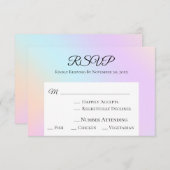 *~* Abstracte gloeiende pastelgradiënt Waterverf RSVP Kaartje (Voorkant / Achterkant)