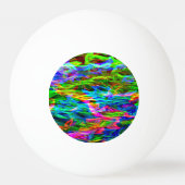 Abstracte gloeiende regenboog pingpongbal (Achterkant)