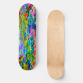 Abstracte gloeiende regenboog skateboard (Voorkant)