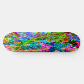 Abstracte gloeiende regenboog skateboard (Horizontaal)