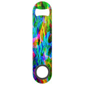 Abstracte gloeiende regenboog speed flessenopener (Voorkant)