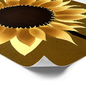 Abstracte gloeiende zonnebloem poster (Hoek)